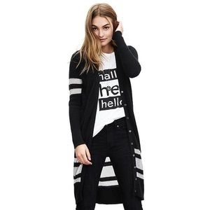 Banana republic striped long cardigan